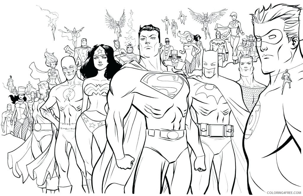 Superheroes Coloring Pages Superheroes Printable 2020 Coloring4free