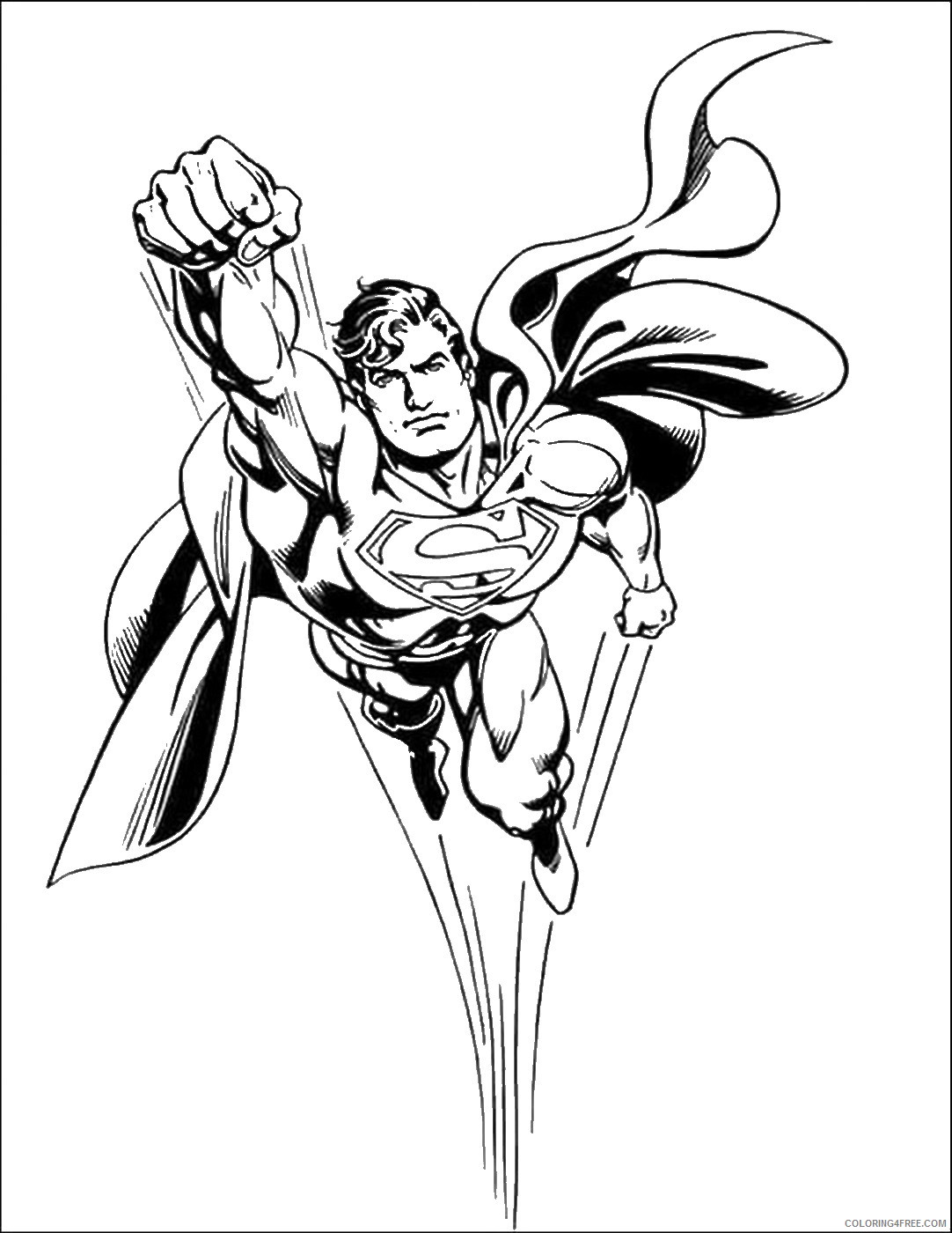 Superman Coloring Pages Superheroes Printable 2020 Coloring4free ...