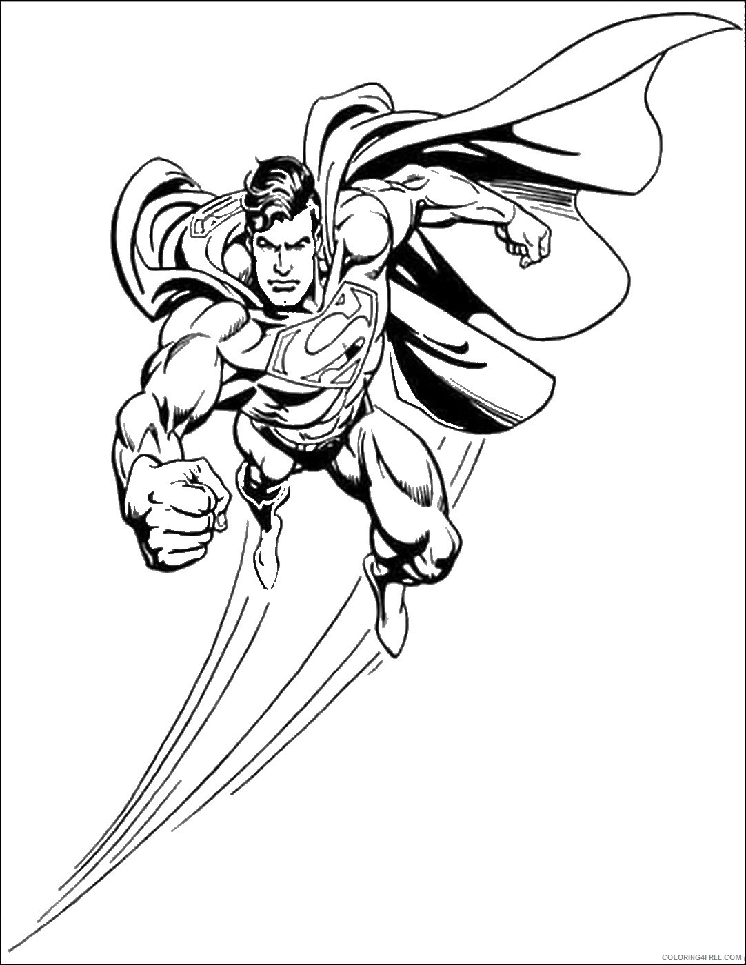 Superman Coloring Pages Superheroes Printable 2020 Coloring4free ...