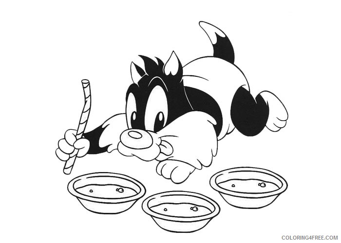 Sylvester the Cat Coloring Pages Cartoons Baby Sylvester Printable 2020 6079 Coloring4free