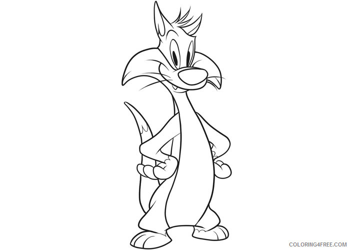 Sylvester the Cat Coloring Pages Cartoons Sylvester Printable 2020 6080 Coloring4free