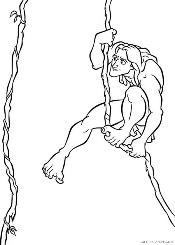 Tarzan Coloring Pages Cartoons Amazing Adventure of Tarzan Printable 2020 6088 Coloring4free