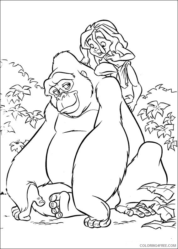 Tarzan Coloring Pages Cartoons Free Tarzan Printable 2020 6096 Coloring4free