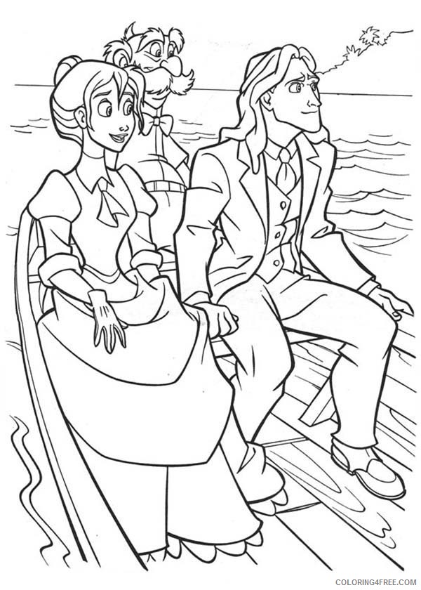 Tarzan Coloring Pages Cartoons Tarzan and Jane Sail on Boat with Archimedes Printable 2020 6113 Coloring4free