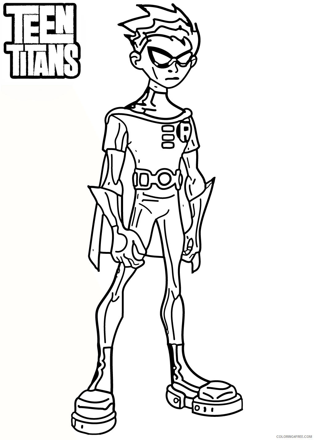 Teen Titans Go Coloring Pages Cartoons 1548379950_robin for kids with teen titans robin free 6 Printable 2020 6149 Coloring4free
