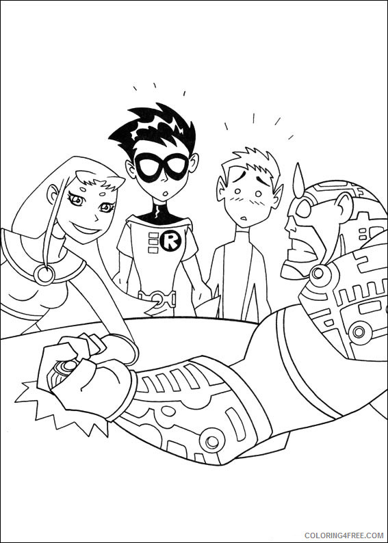 Teen Titans Go Coloring Pages Cartoons Free Teen Titans Printable 2020 6165 Coloring4free