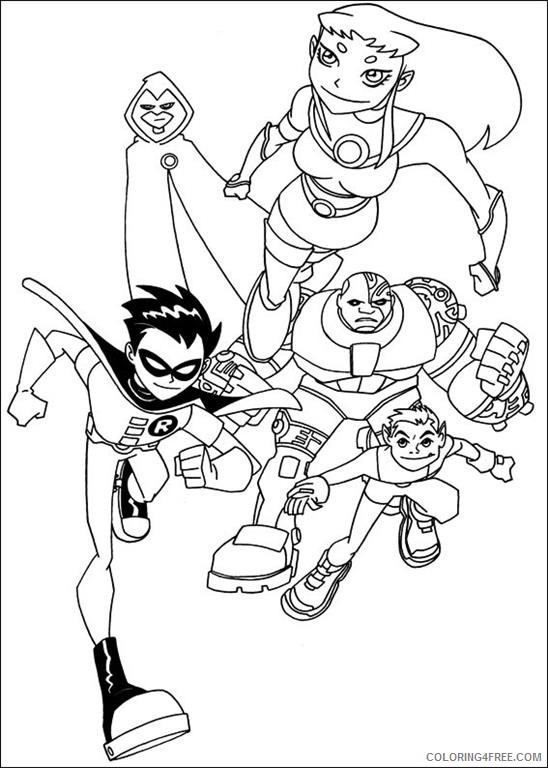 Teen Titans Go Coloring Pages Cartoons Free Teen Titans Printable 2020 6167 Coloring4free