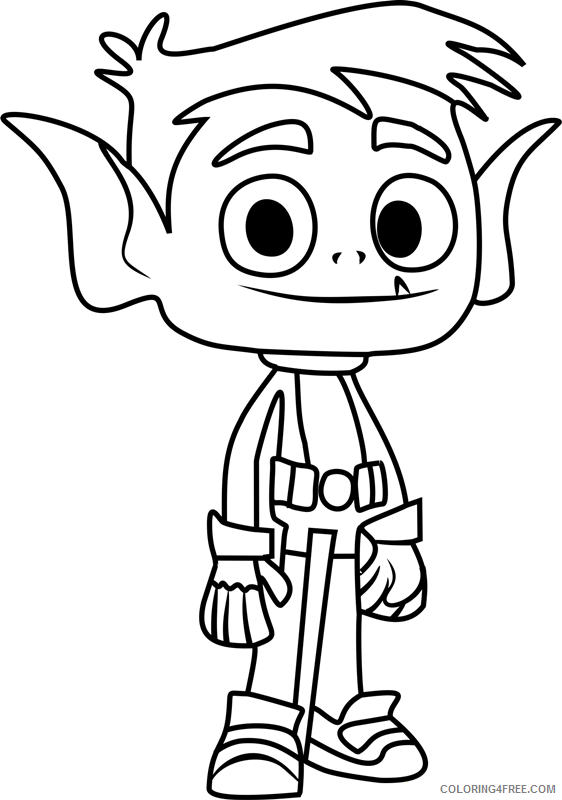 Teen Titans Go Coloring Pages Cartoons Teen Titans Beast Boy Printable 2020 6170 Coloring4free
