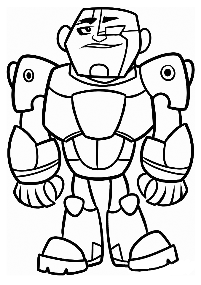 Teen Titans Go Coloring Pages Cartoons Teen Titans Go Cyborg Printable 2020 6187 Coloring4free