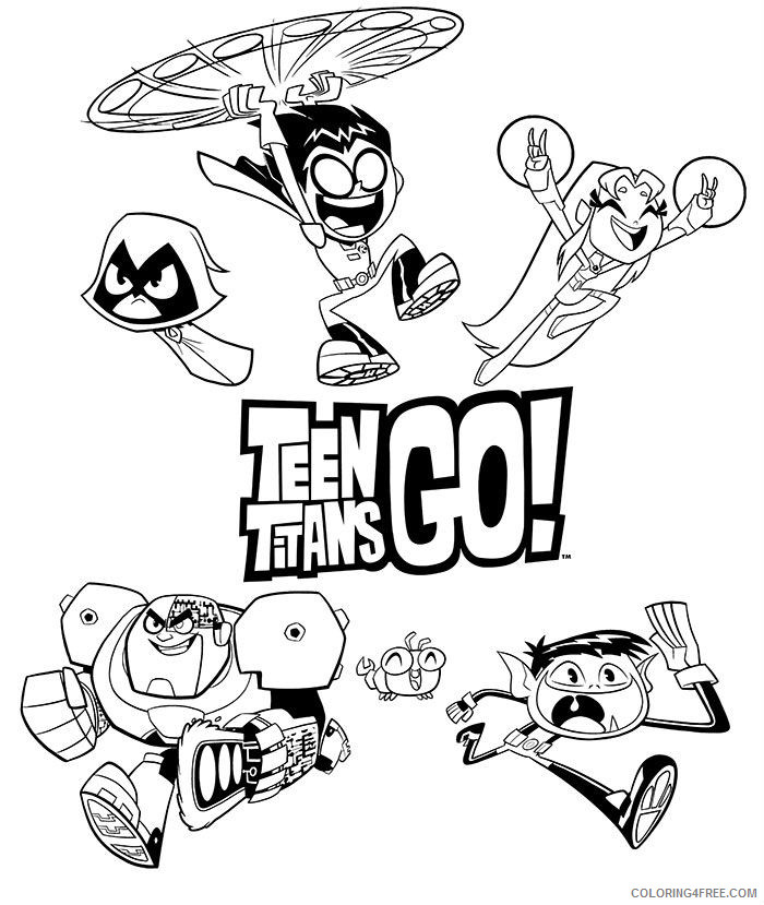 Teen Titans Go Coloring Pages Cartoons Teen Titans Go Printable 2020 6178 Coloring4free
