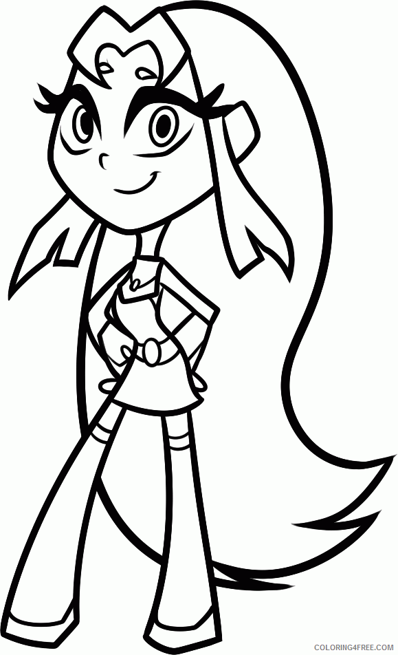 Teen Titans Go Coloring Pages Cartoons Teen Titans Go Starfire Printable 2020 6188 Coloring4free