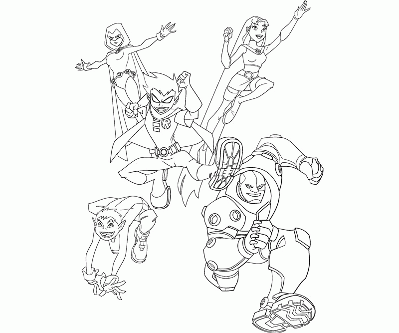 Teen Titans Go Coloring Pages Cartoons Teen Titans Printable 2020 6172 Coloring4free