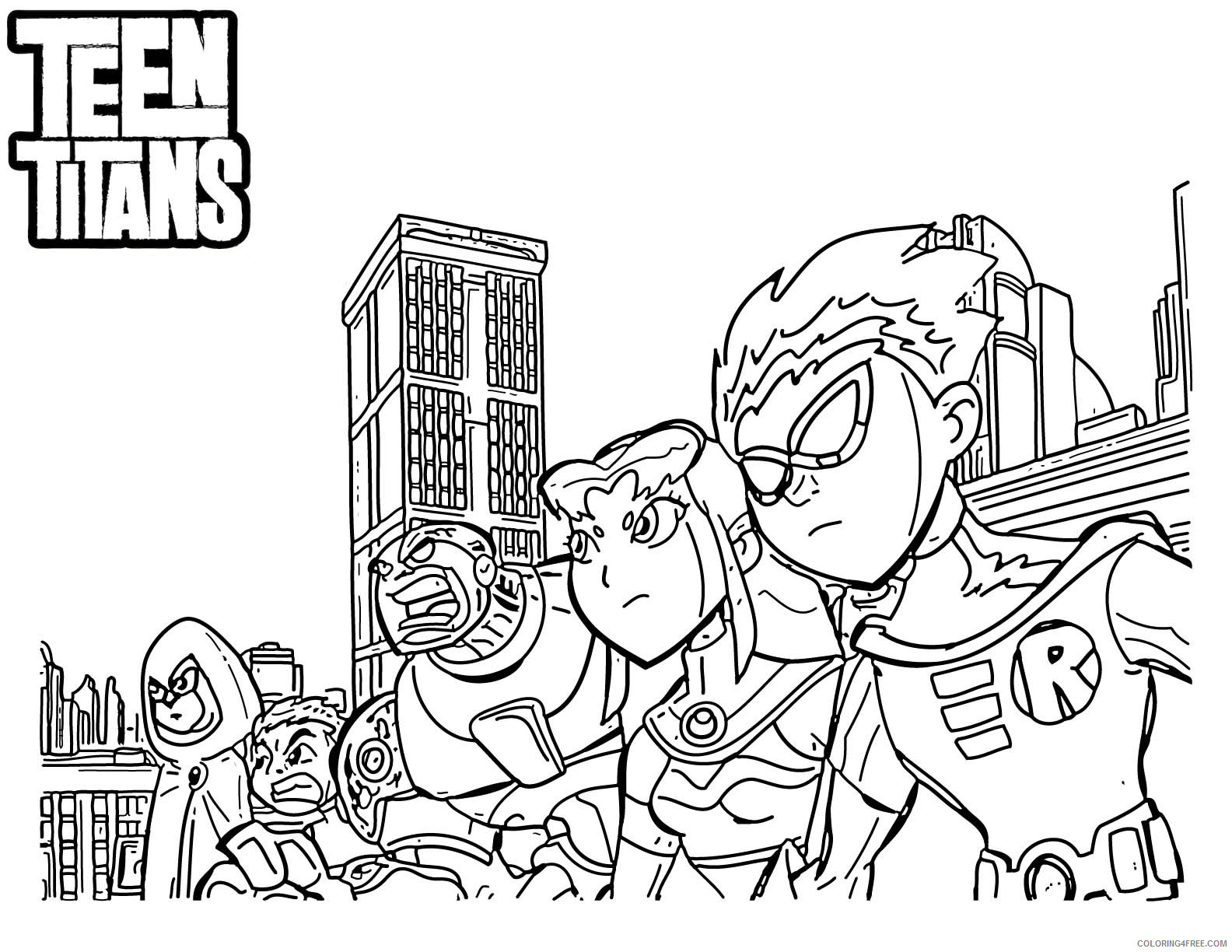 Teen Titans Go Coloring Pages Cartoons Teen Titans Printable 2020 6173 Coloring4free