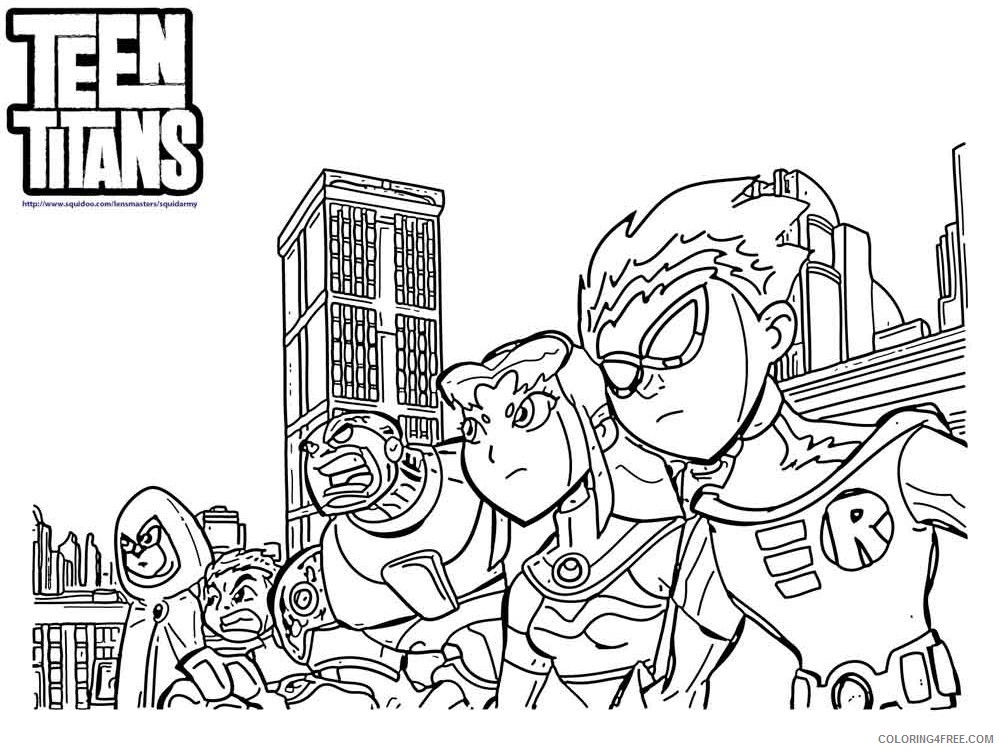 Teen Titans Go Coloring Pages Cartoons teen titans go 15 Printable 2020 6180 Coloring4free