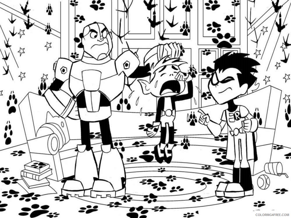 Teen Titans Go Coloring Pages Cartoons teen titans go 18 Printable 2020 6181 Coloring4free
