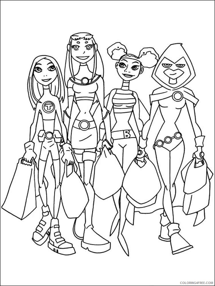 Teen Titans Go Coloring Pages Cartoons teen titans go 20 Printable 2020 6182 Coloring4free