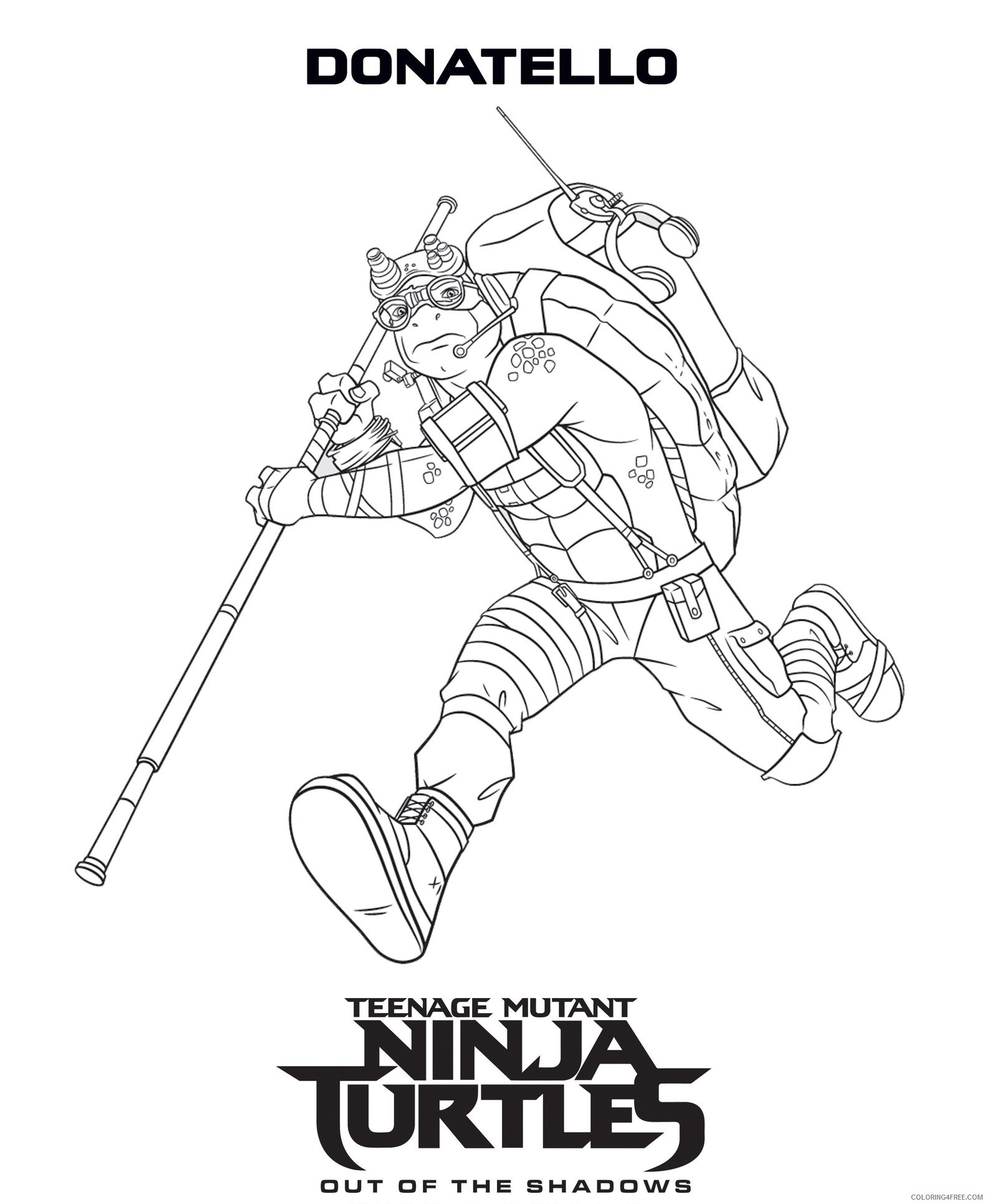 Teenage Mutant Ninja Turtles Coloring Pages Cartoons Donatello Teenage Mutant Ninja Turtles Printable 2020 6209 Coloring4free