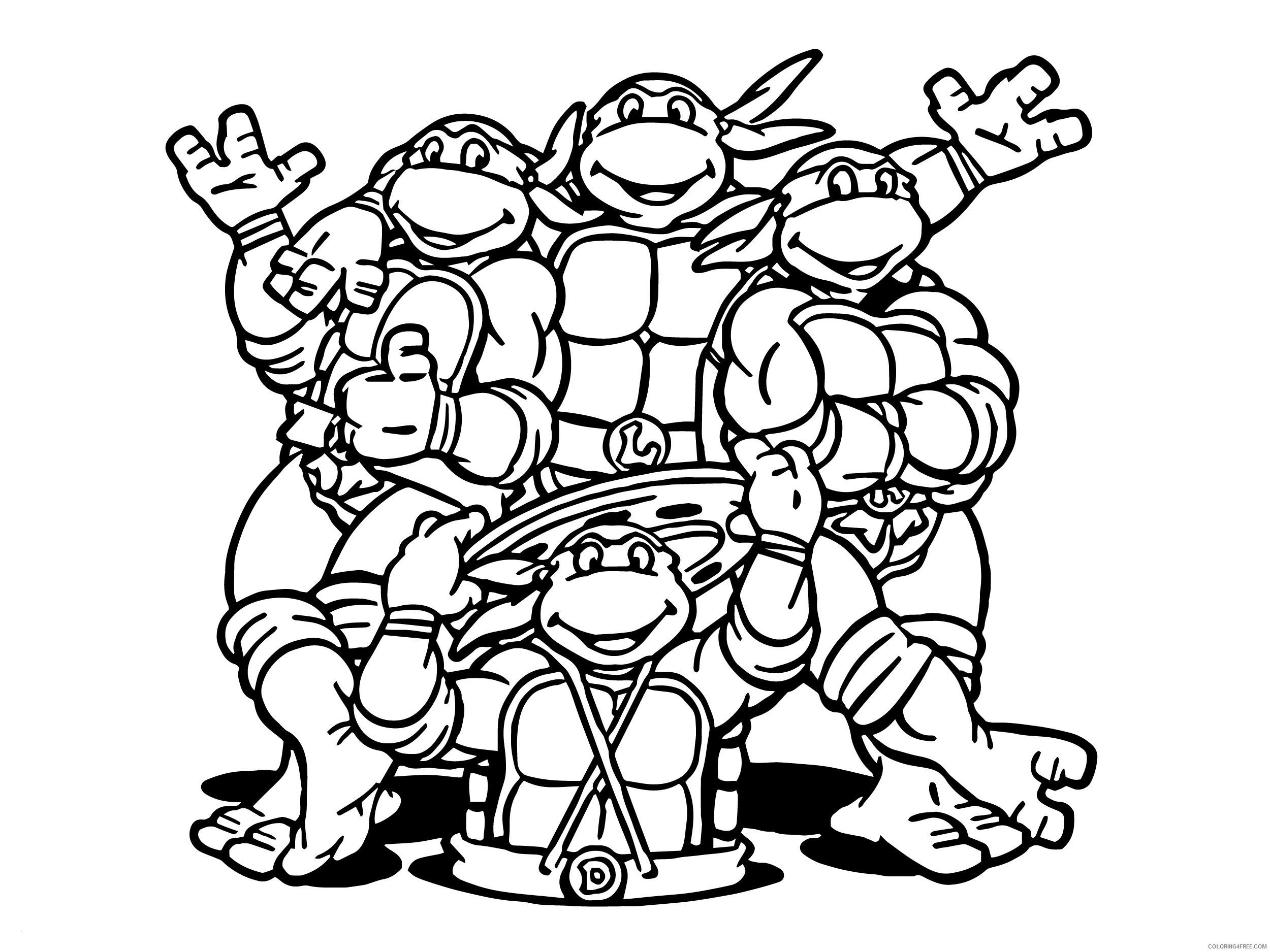 Teenage Mutant Ninja Turtles Coloring Pages Cartoons Ninja Turtle Printable 2020 6252 Coloring4free