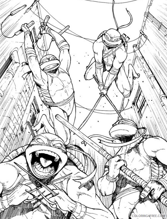 Teenage Mutant Ninja Turtles Coloring Pages Cartoons Teenage Mutant Ninja Turtles Printable 2020 6335 Coloring4free