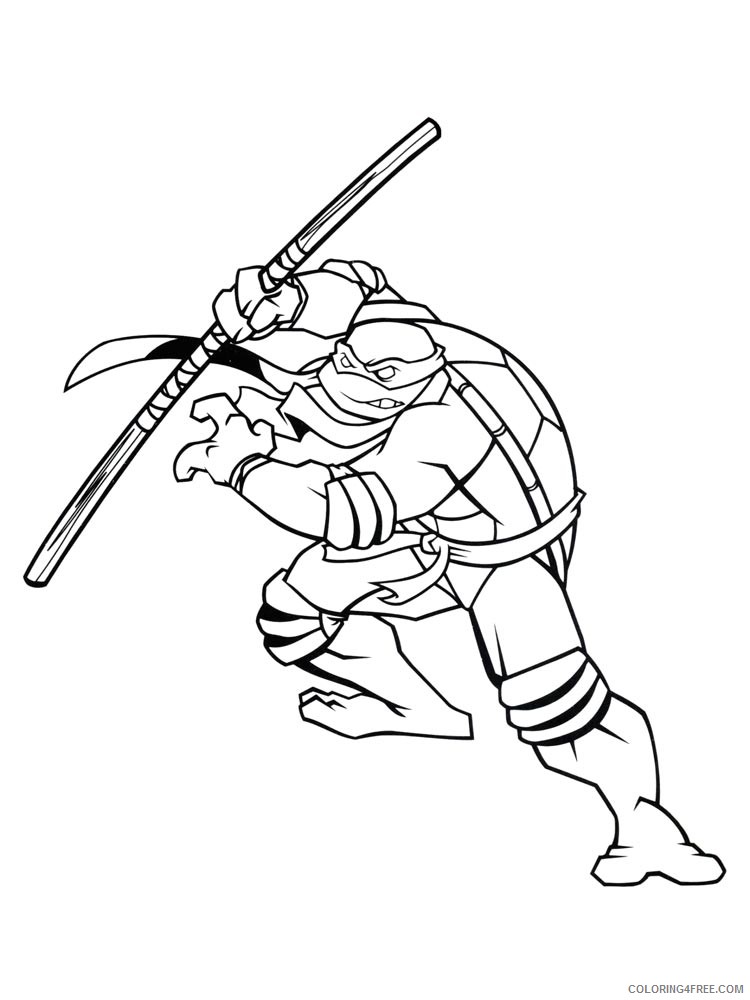 Teenage Mutant Ninja Turtles Coloring Pages Cartoons donatello 1 Printable 2020 6193 Coloring4free