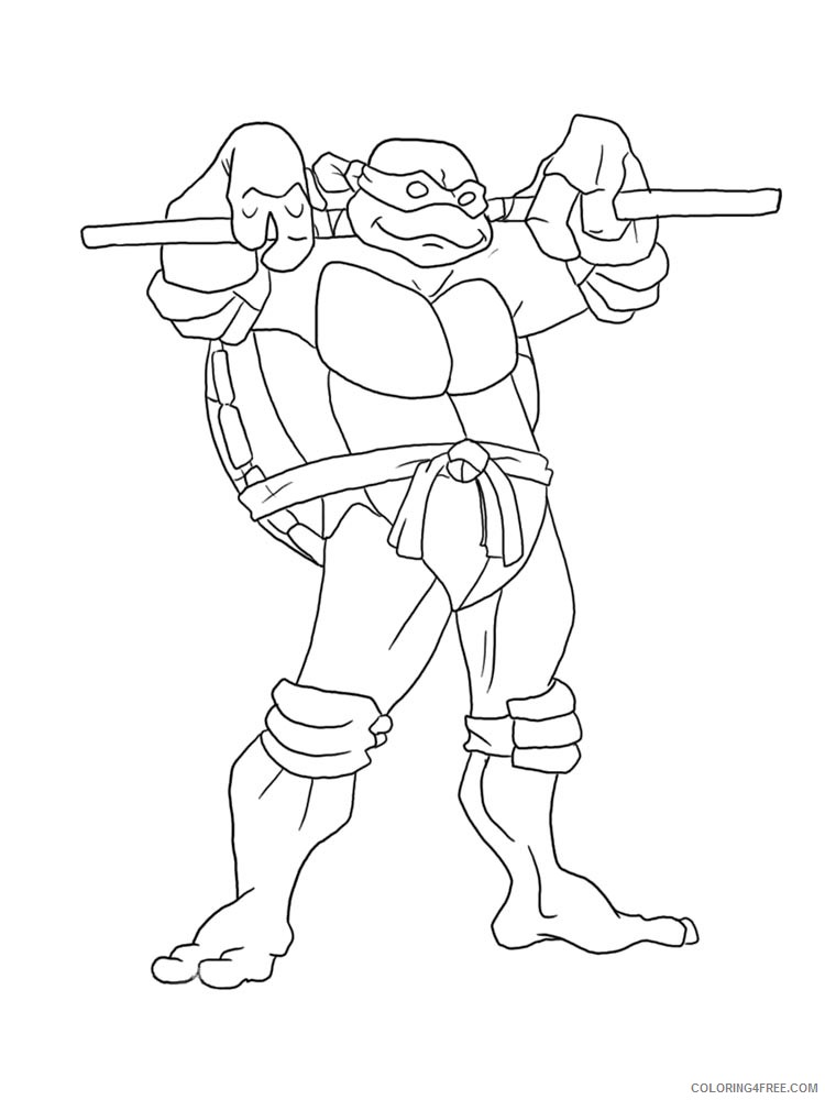 Teenage Mutant Ninja Turtles Coloring Pages Cartoons donatello 14 Printable 2020 6198 Coloring4free