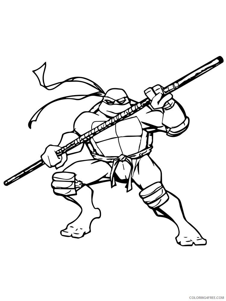 Teenage Mutant Ninja Turtles Coloring Pages Cartoons donatello 4 Printable 2020 6203 Coloring4free
