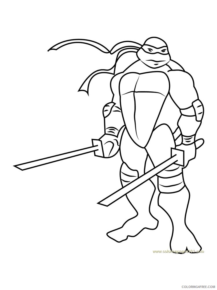 Teenage Mutant Ninja Turtles Coloring Pages Cartoons leonardo 11 Printable 2020 6213 Coloring4free