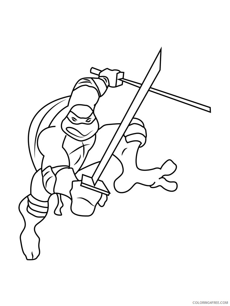 Teenage Mutant Ninja Turtles Coloring Pages Cartoons leonardo 14 Printable 2020 6216 Coloring4free