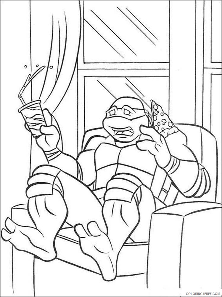 Teenage Mutant Ninja Turtles Coloring Pages Cartoons michelangelo 18 Printable 2020 6237 Coloring4free