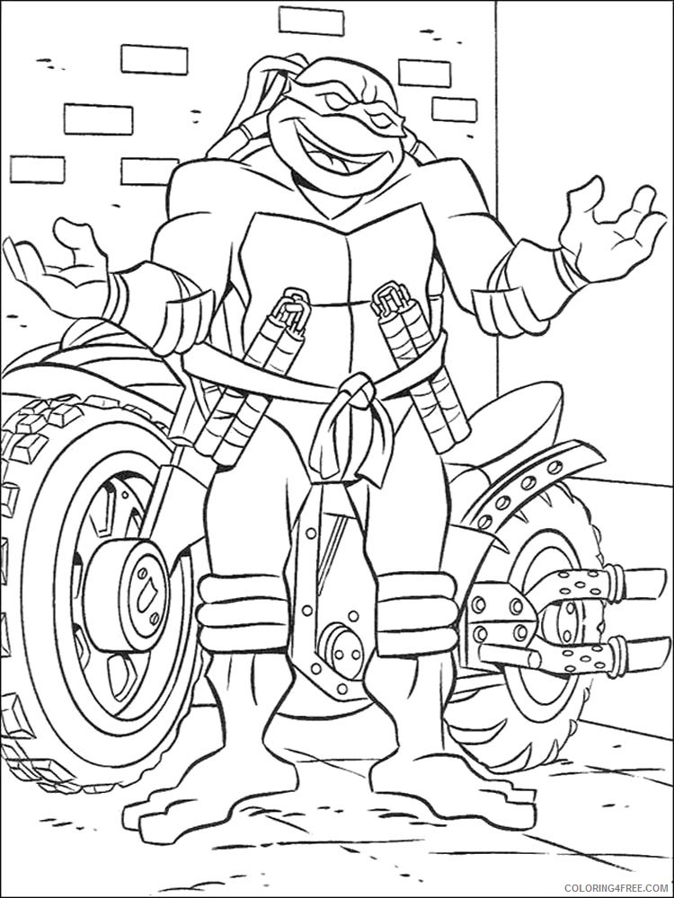 Teenage Mutant Ninja Turtles Coloring Pages Cartoons michelangelo 21 Printable 2020 6241 Coloring4free
