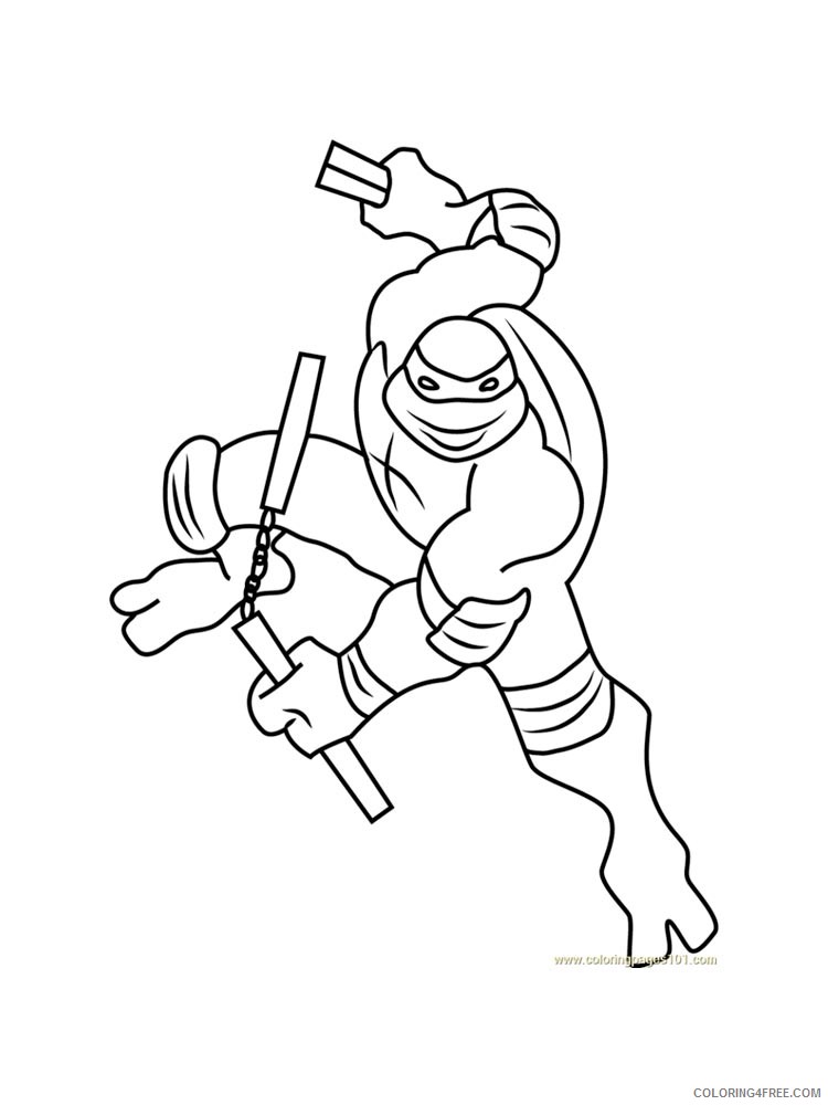 Teenage Mutant Ninja Turtles Coloring Pages Cartoons michelangelo 8 Printable 2020 6247 Coloring4free