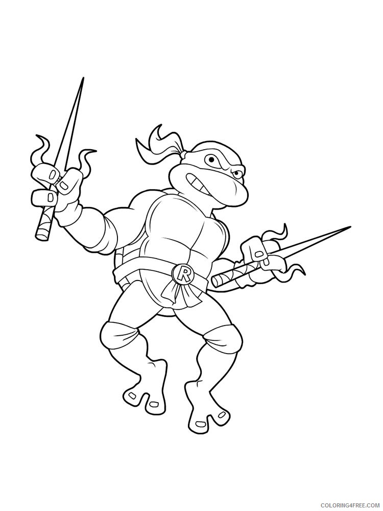 Teenage Mutant Ninja Turtles Coloring Pages Cartoons raphael 17 Printable 2020 6307 Coloring4free