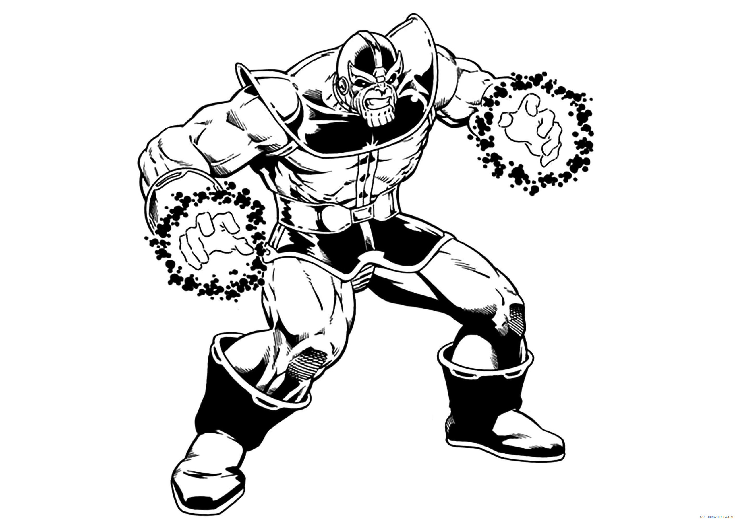 Thanos Coloring Pages Cartoons Comic Book Thanos Printable 2020 6346 Coloring4free