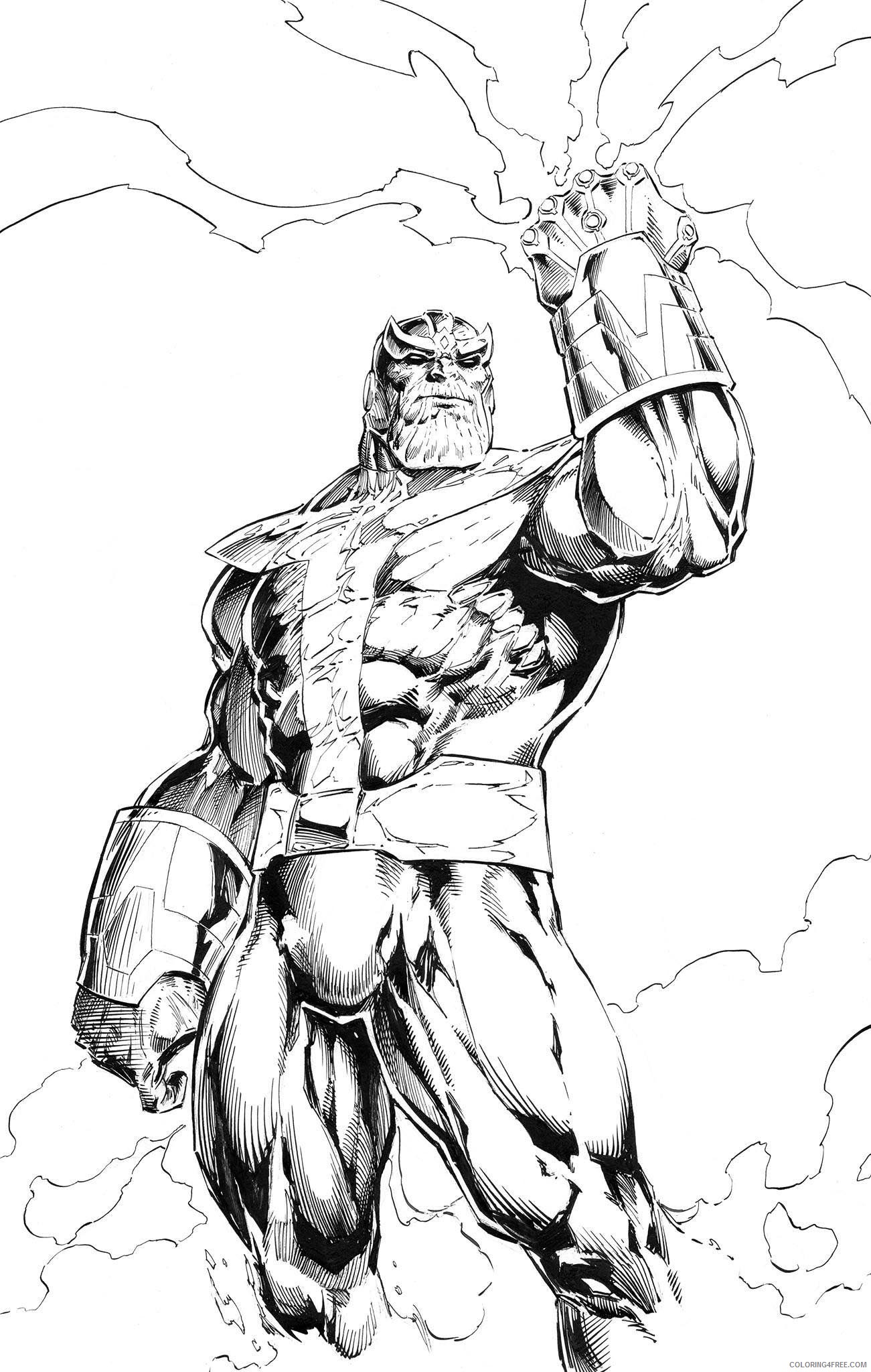Thanos Coloring Pages Cartoons Cool Thanos Printable 2020 6347 Coloring4free
