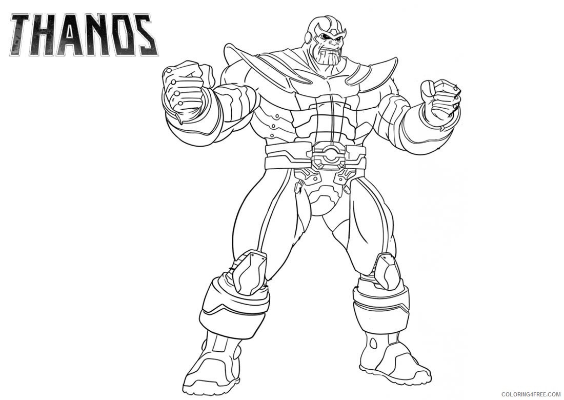 Thanos Coloring Pages Cartoons Free Thanos Printable 2020 6348 Coloring4free