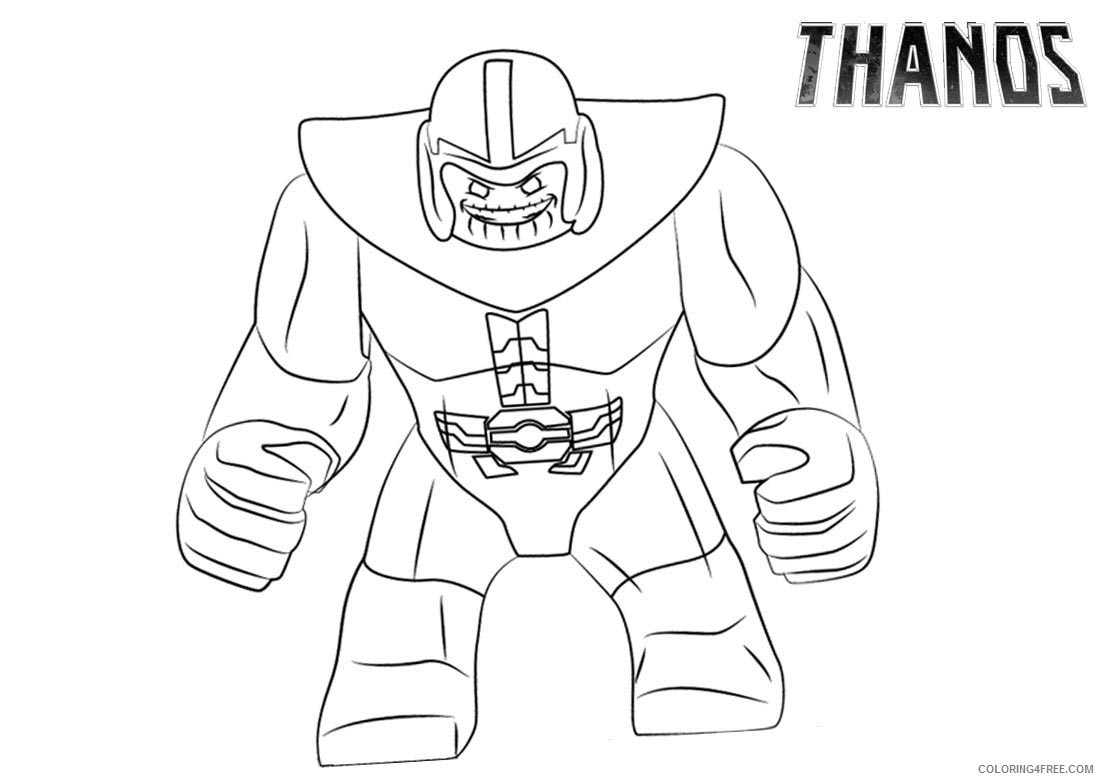 Thanos Coloring Pages Cartoons Lego Thanos Printable 2020 6349 Coloring4free