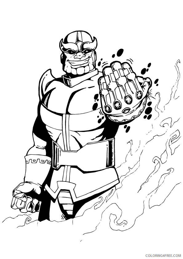 Thanos Coloring Pages Cartoons Printable Thanos Printable 2020 6351 Coloring4free
