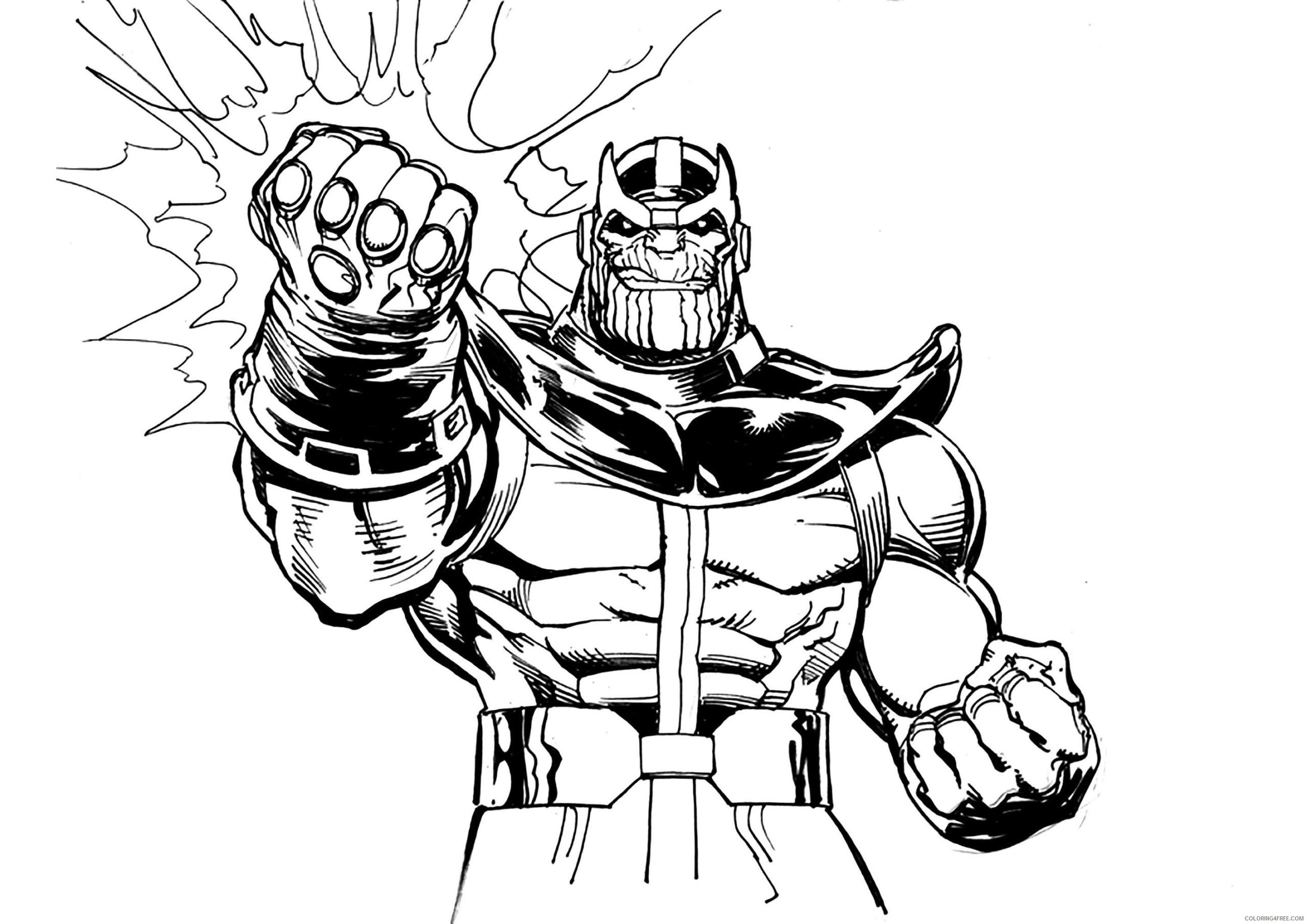 Thanos Coloring Pages Cartoons Thanos Comic Book Printable 2020 6361 Coloring4free