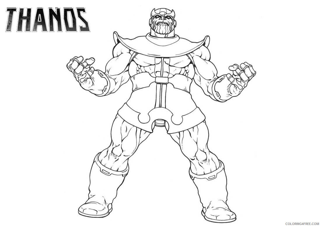 Thanos Coloring Pages Cartoons Thanos Printable 2020 6352 Coloring4free
