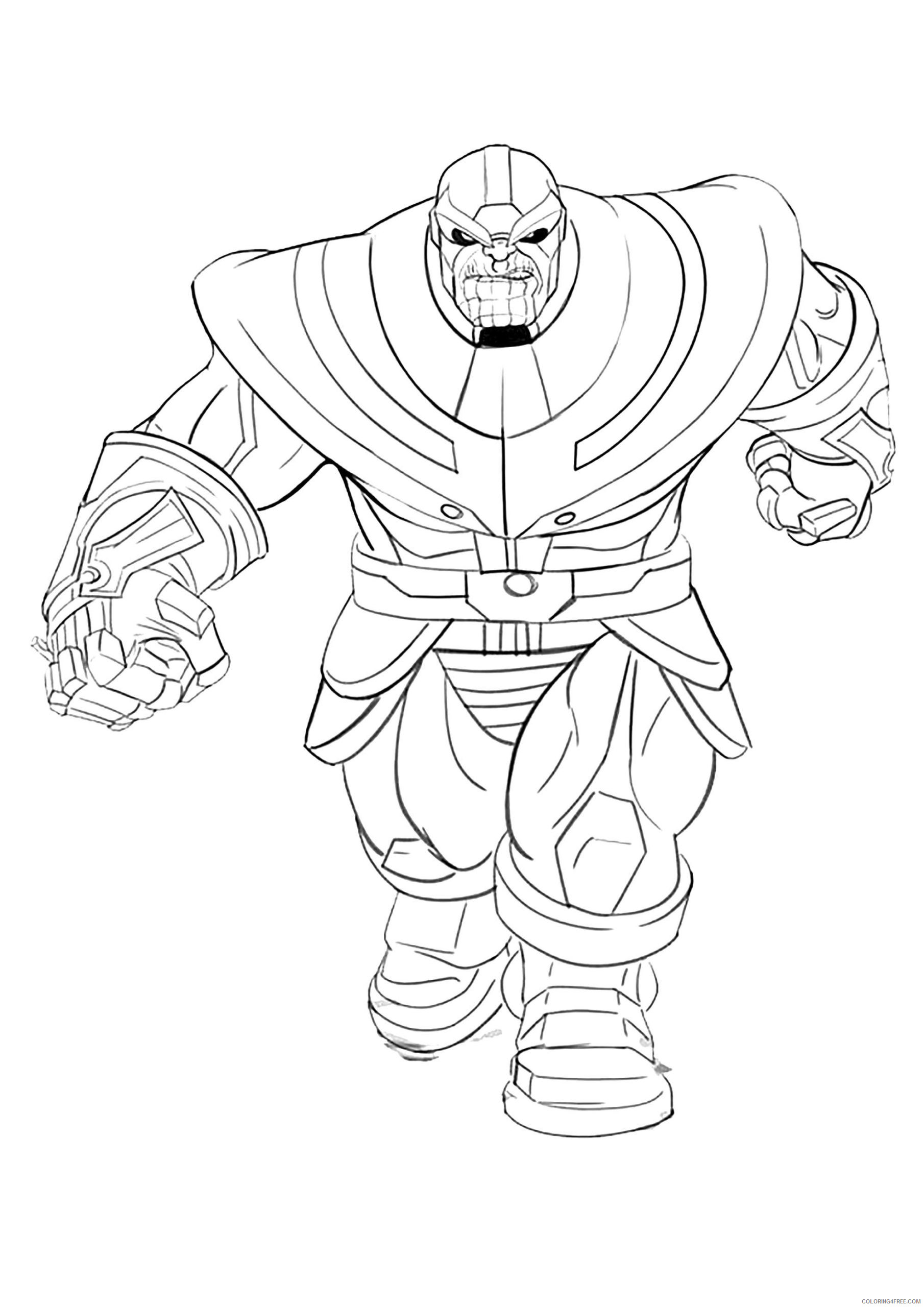 Thanos Coloring Pages Cartoons Thanos Supervillain Printable 2020 6369 Coloring4free