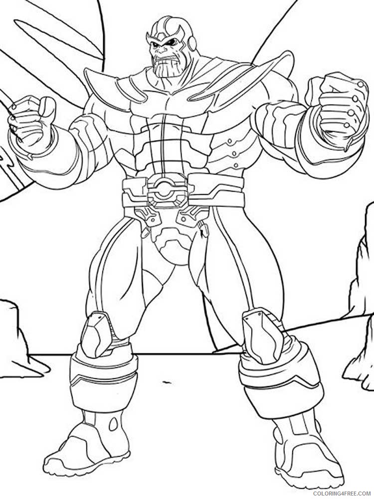 Thanos Coloring Pages Cartoons thanos 2 Printable 2020 6354 Coloring4free