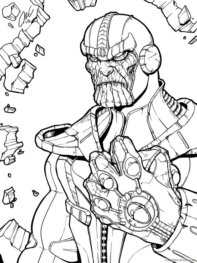 Thanos Coloring Pages Cartoons thanos 4 Printable 2020 6356 Coloring4free