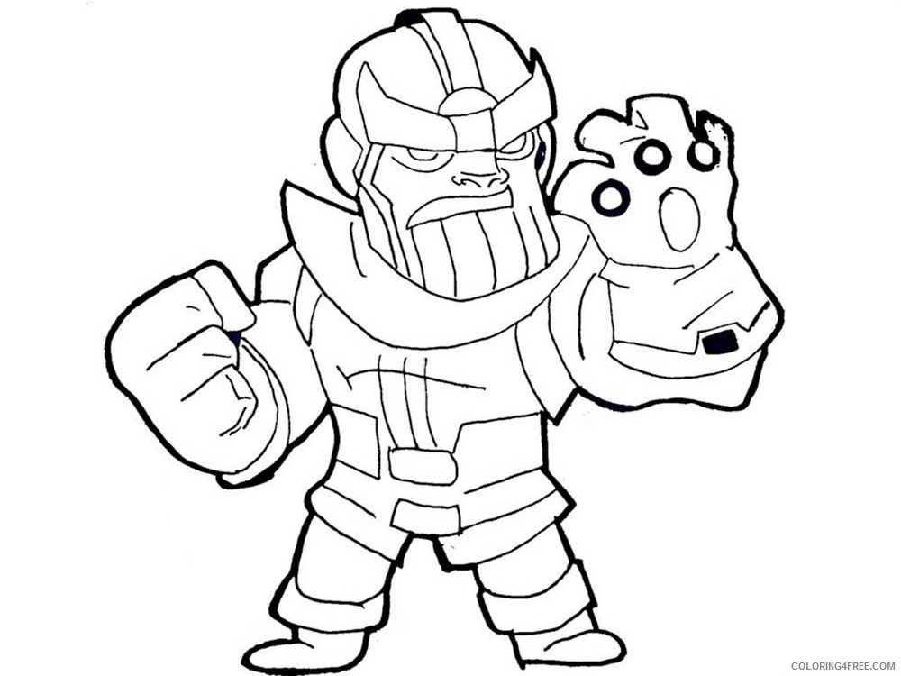 Thanos Coloring Pages Cartoons thanos 5 Printable 2020 6357 Coloring4free