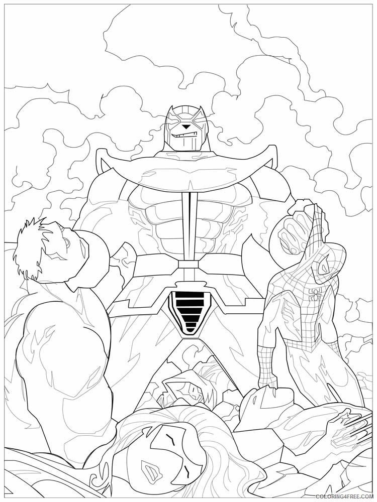 Thanos Coloring Pages Cartoons thanos 9 Printable 2020 6360 Coloring4free