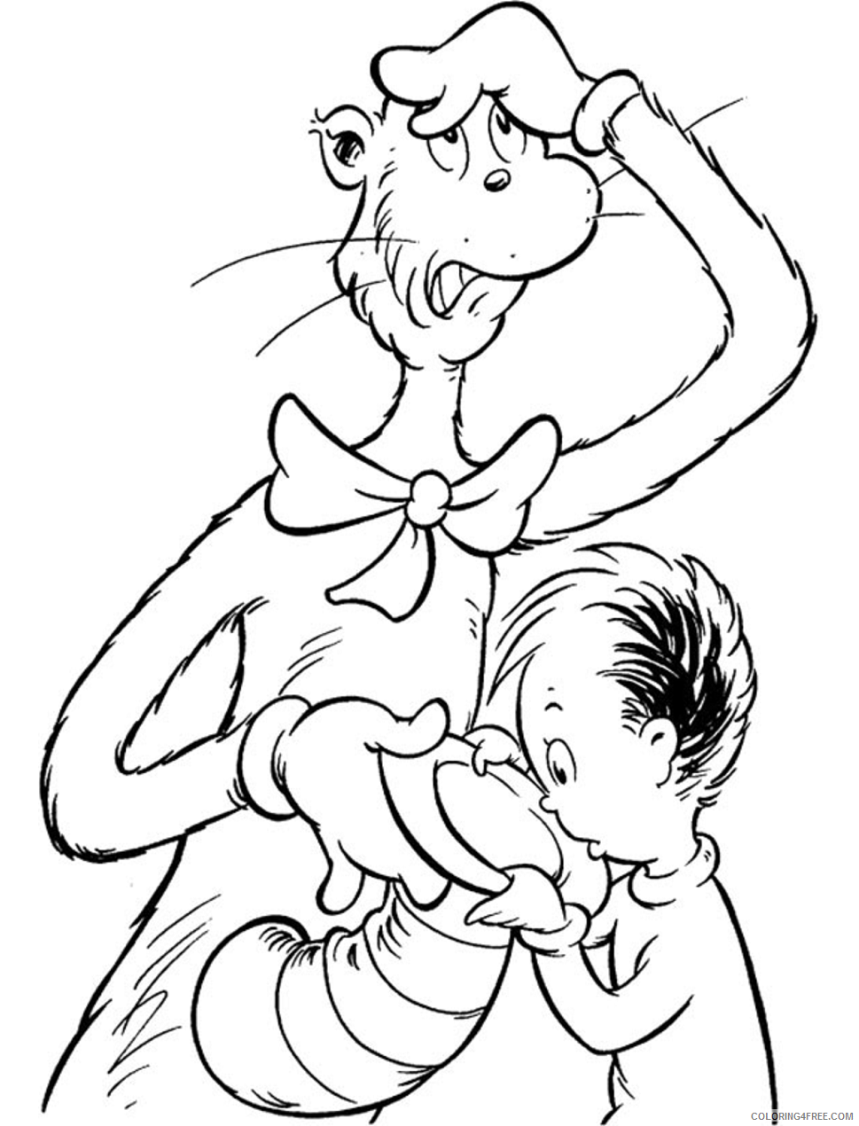 The Cat in the Hat Coloring Pages Cartoons 1567670609_cat_showing_hat a4 Printable 2020 6370 Coloring4free
