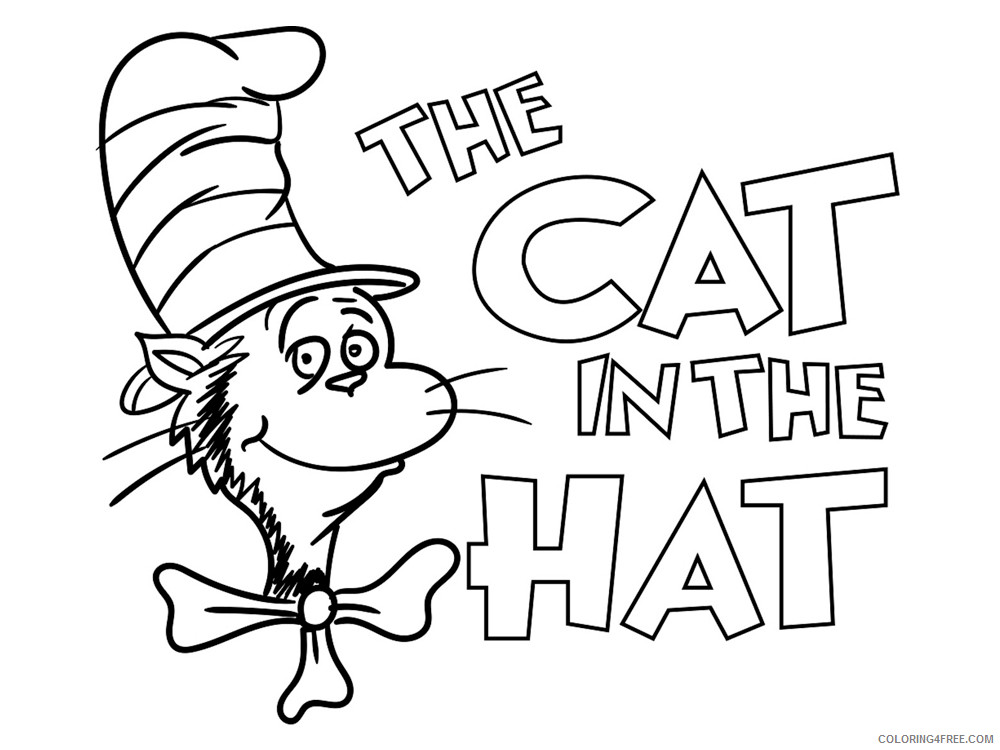 The Cat In The Hat Coloring Pages Cartoons Cat In The Hat 1 Printable 2020 6405 Coloring4free Coloring4free Com