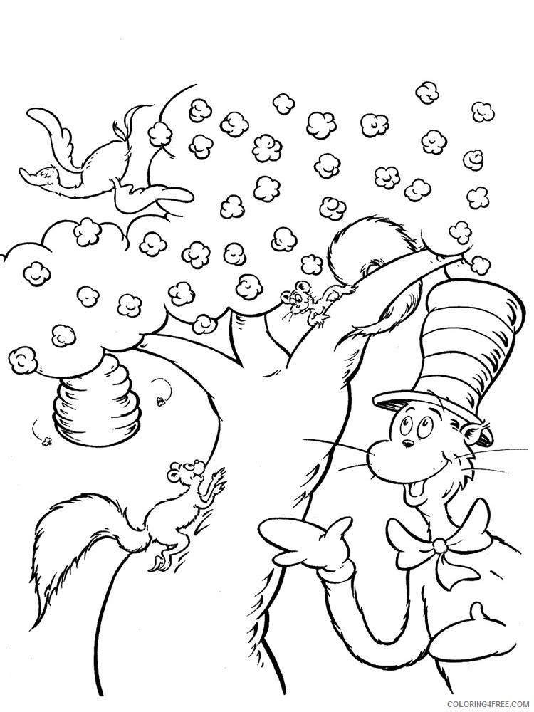 The Cat in the Hat Coloring Pages Cartoons Cat in the Hat 12 Printable 2020 6408 Coloring4free