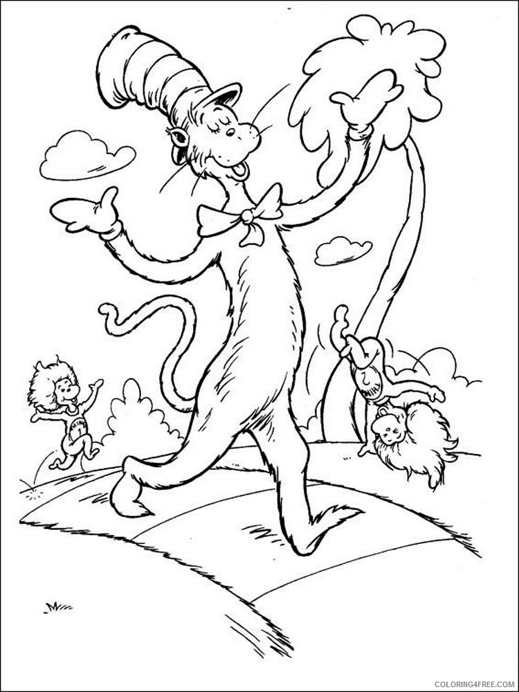 The Cat in the Hat Coloring Pages Cartoons Cat in the Hat 2 Printable 2020 6409 Coloring4free