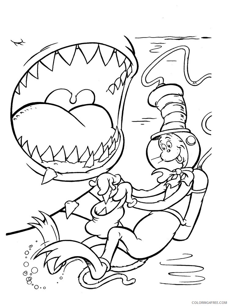 The Cat in the Hat Coloring Pages Cartoons Cat in the Hat 4 Printable 2020 6410 Coloring4free