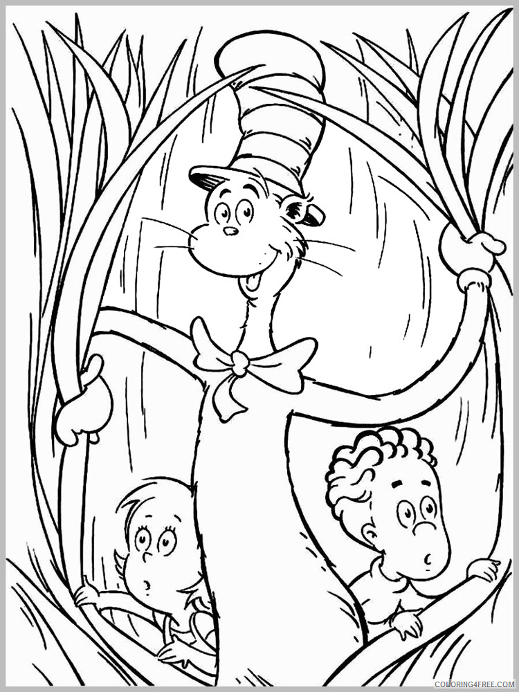 The Cat in the Hat Coloring Pages Cartoons Cat in the Hat 7 Printable 2020 6411 Coloring4free